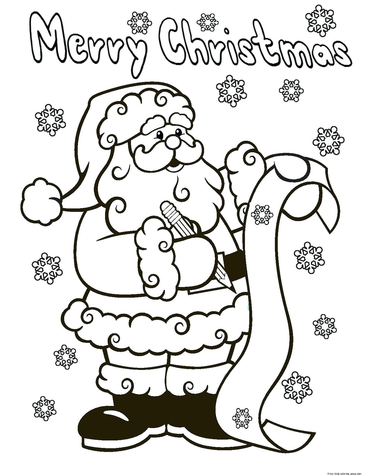 Santa Coloring Pages Printable Free At GetColorings Free Printable Colorings Pages To