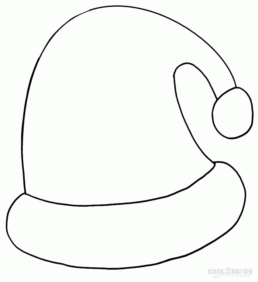 Santa Hat Coloring Pages Printable