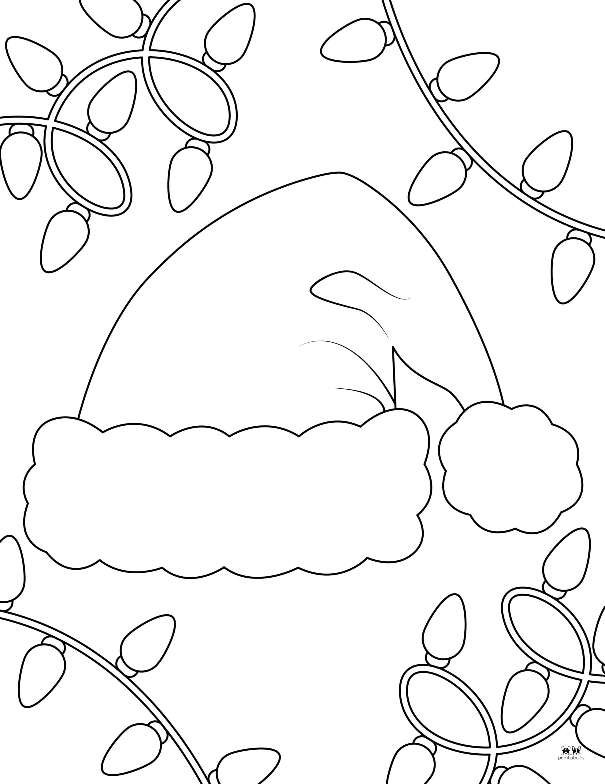 Santa Hat Templates Coloring Pages FREE Printabulls