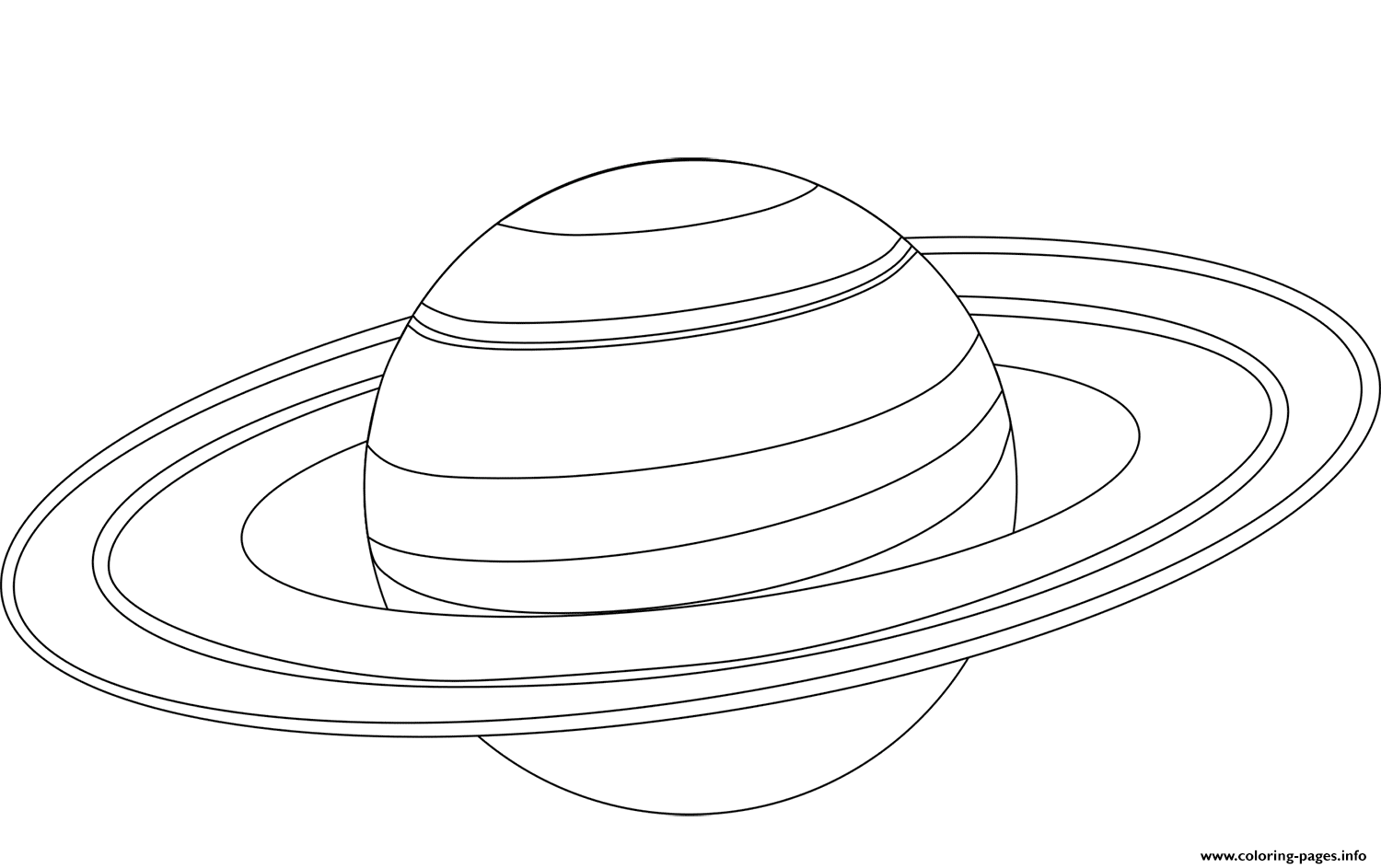 Saturn Planet Coloring Page Printable