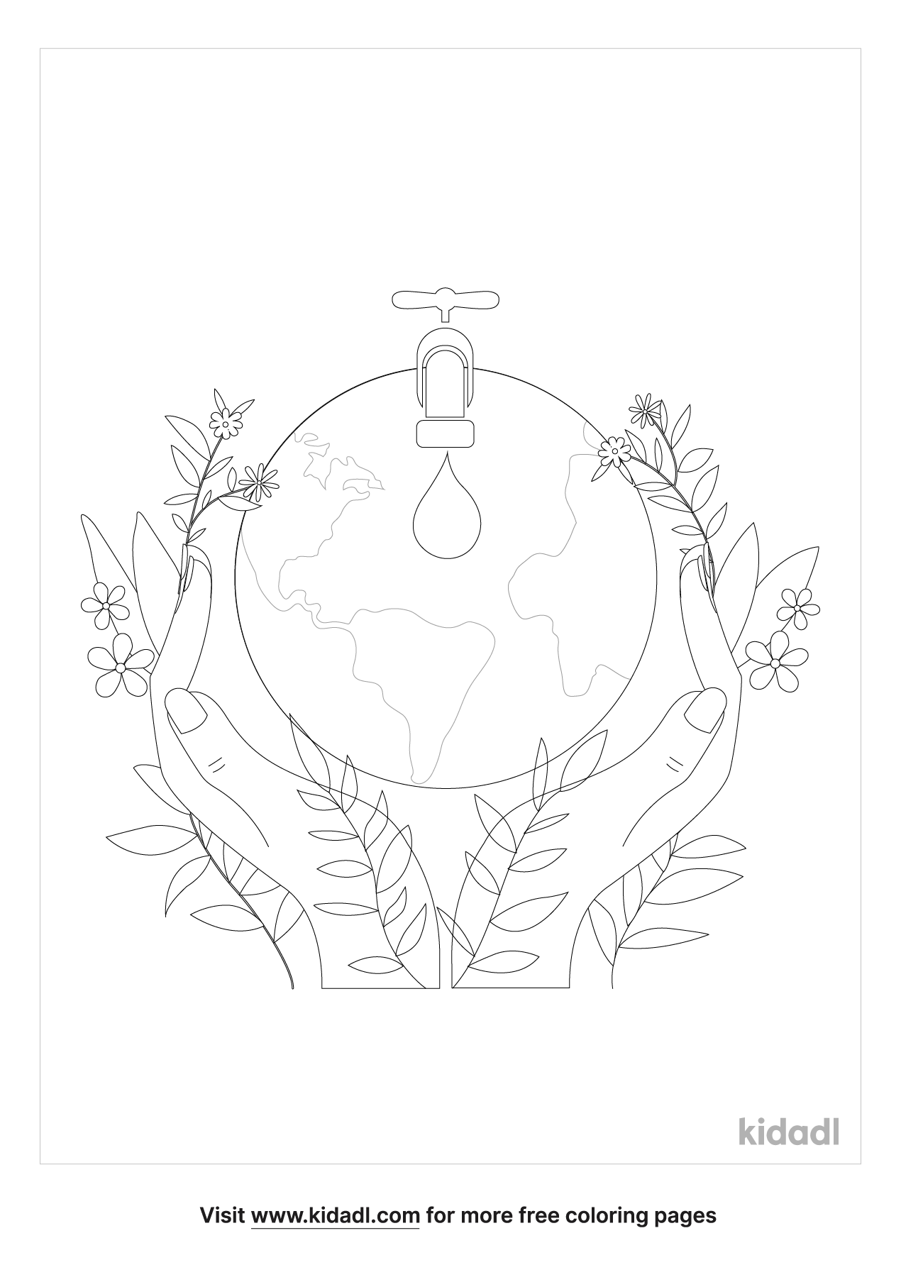 Printable Water Conservation Coloring Pages