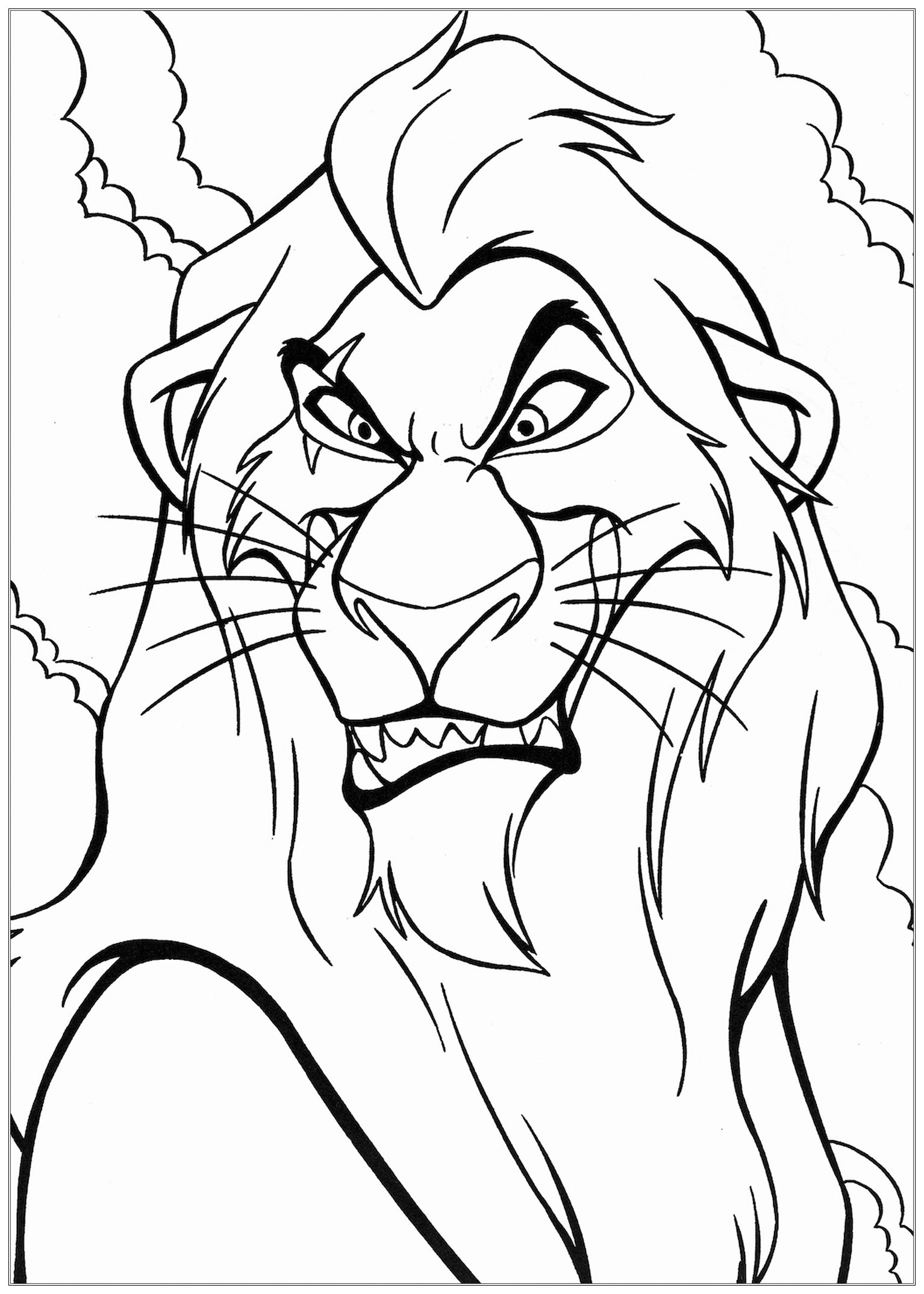 Scar The Lion King Coloring Pages For Kids