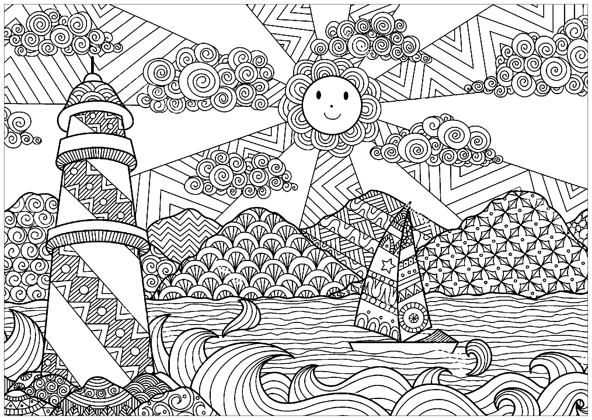 Scenery Coloring Pages For Adults Best Coloring Pages For Kids
