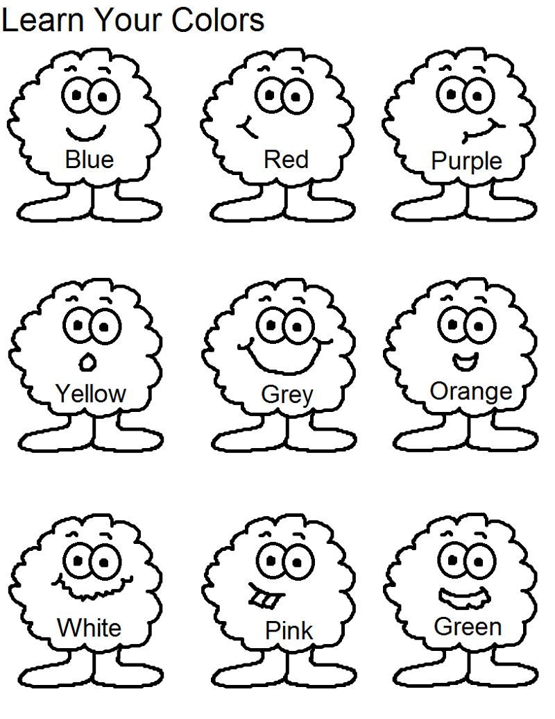 School Printable Coloring Pages For Kids Preschool Colors Preschool Kids Preschool Worksheets