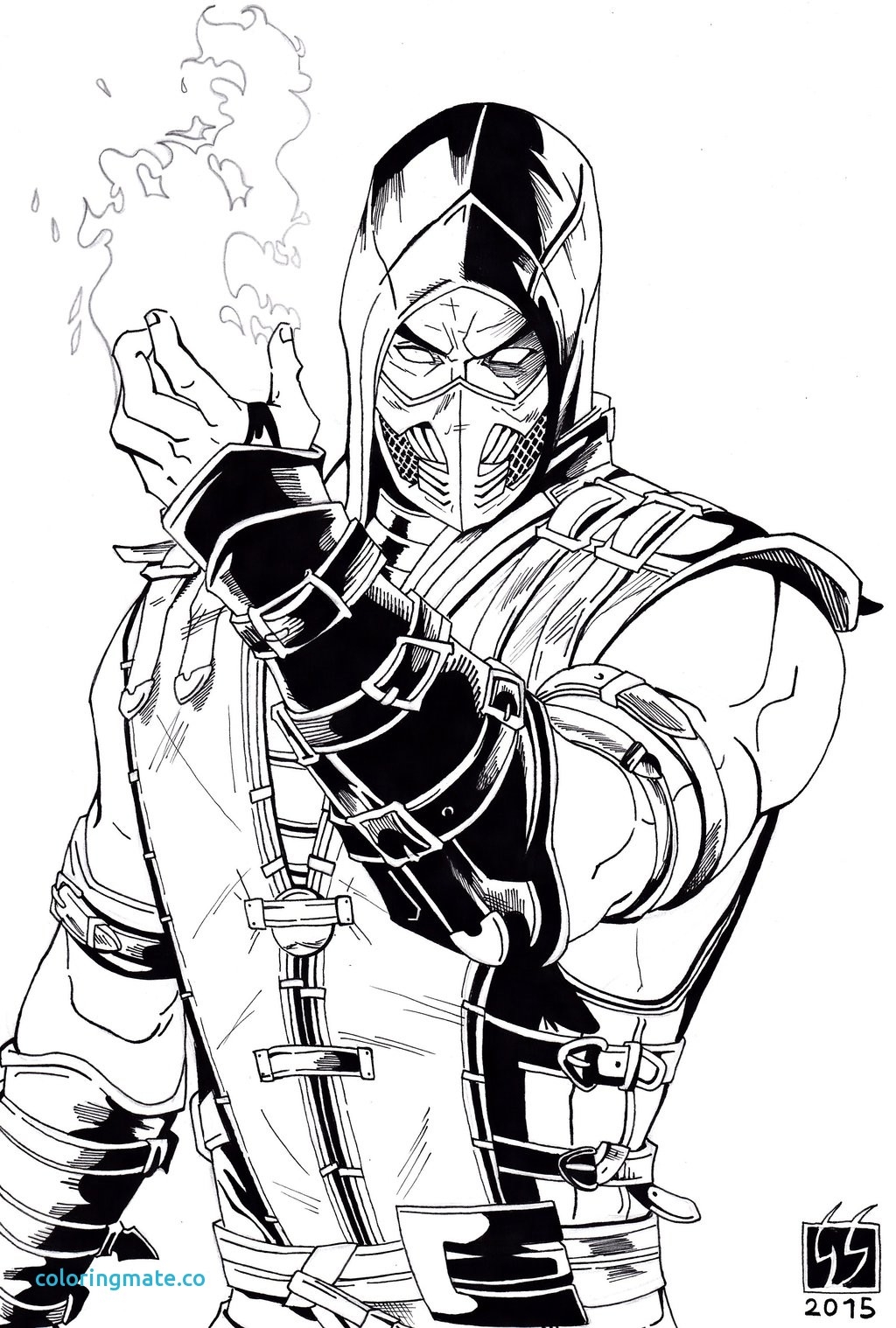 Scorpion Mortal Kombat Para Colorear IMAGESEE