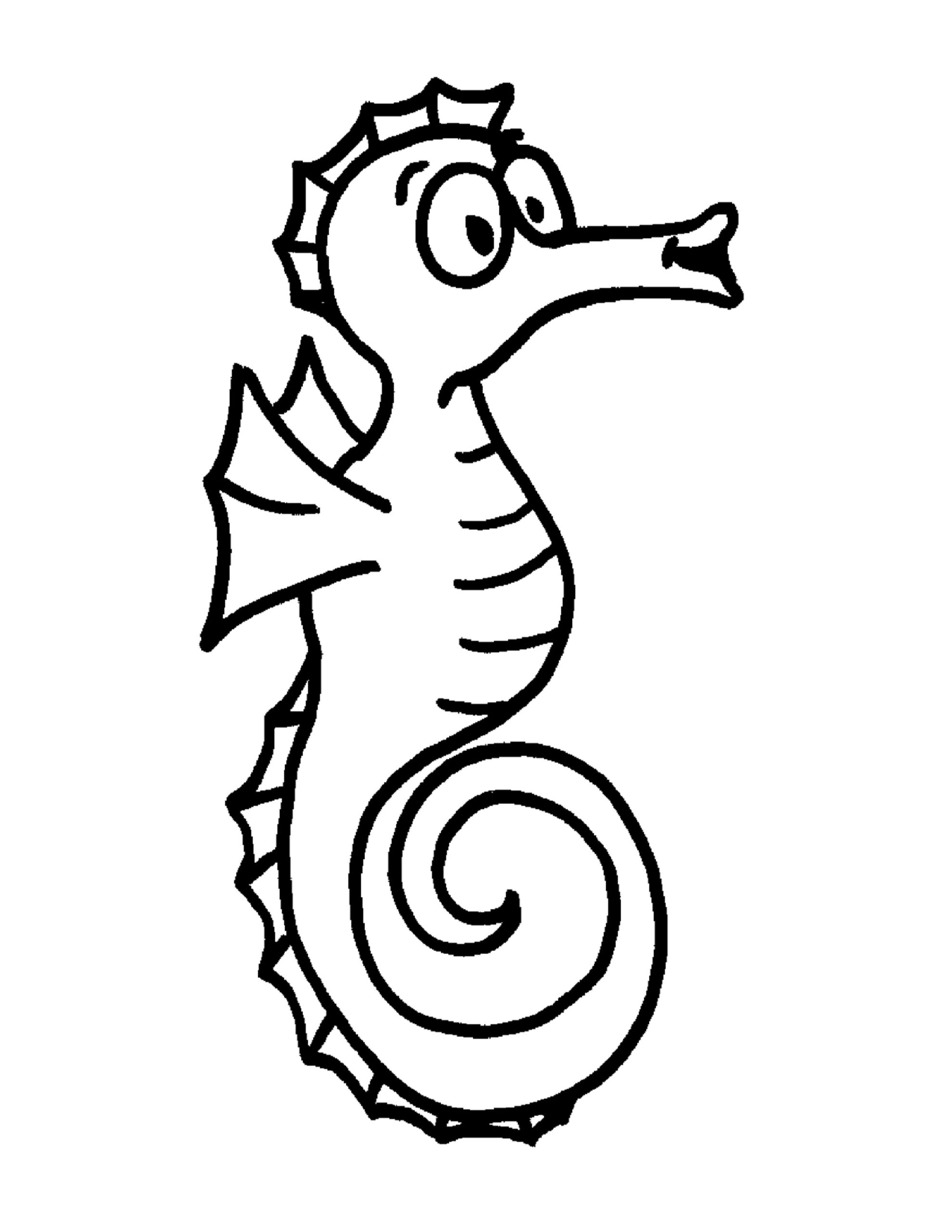Seahorse Coloring Page
