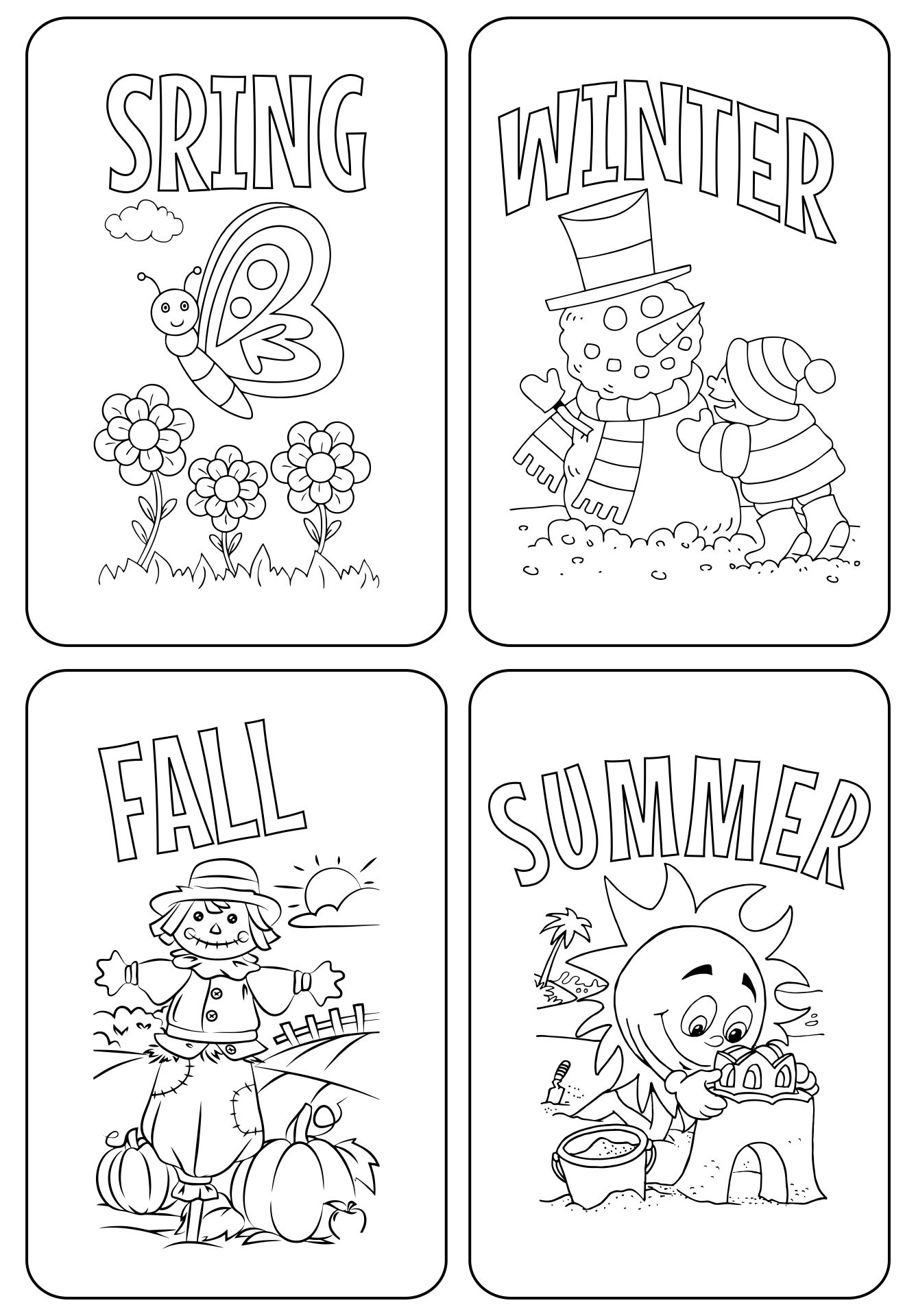 Seasons Preschool Coloring Pages 10 Free PDF Printables Printablee