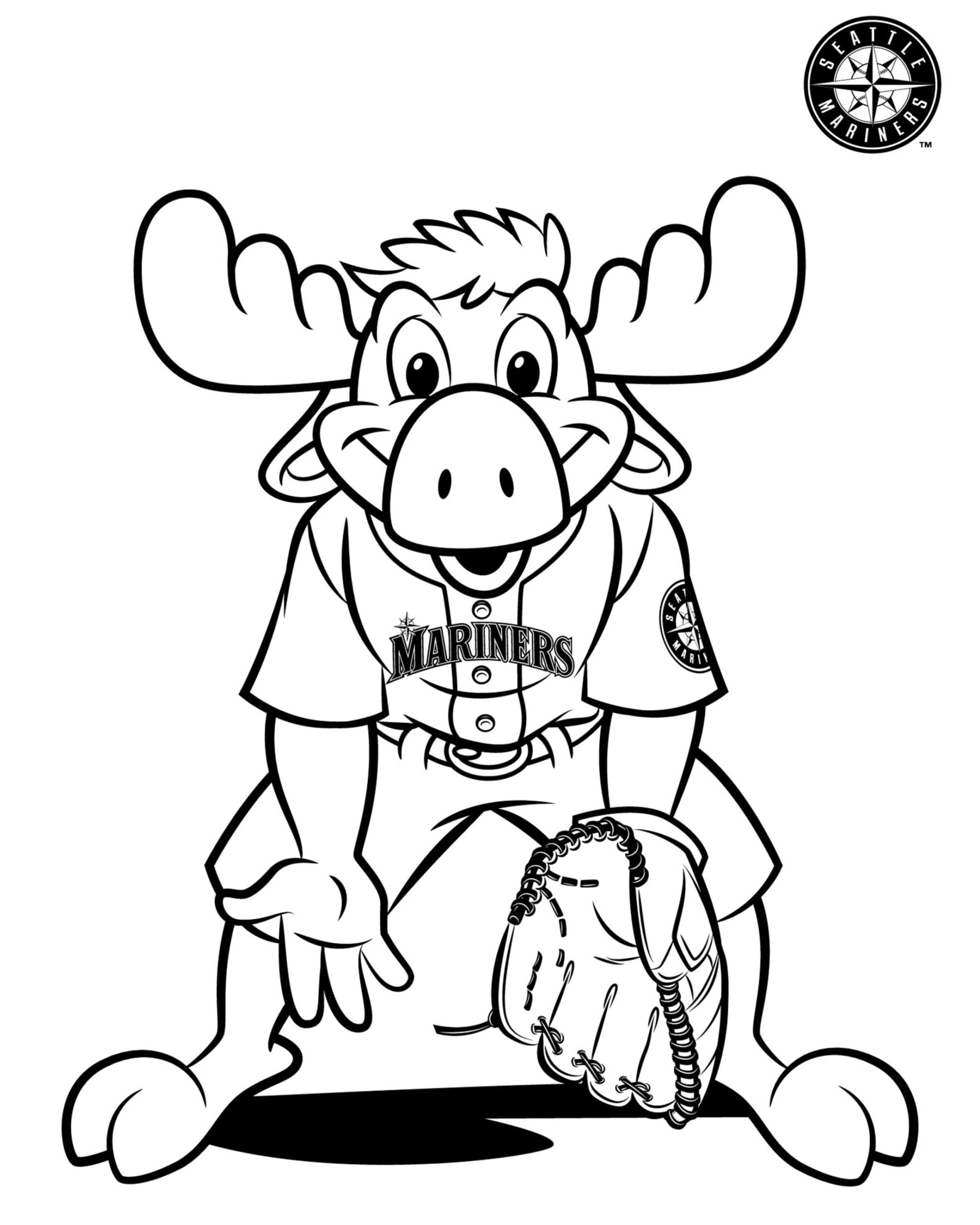 Seattle Mariners Coloring Pages Pdf To Print Coloringfolder