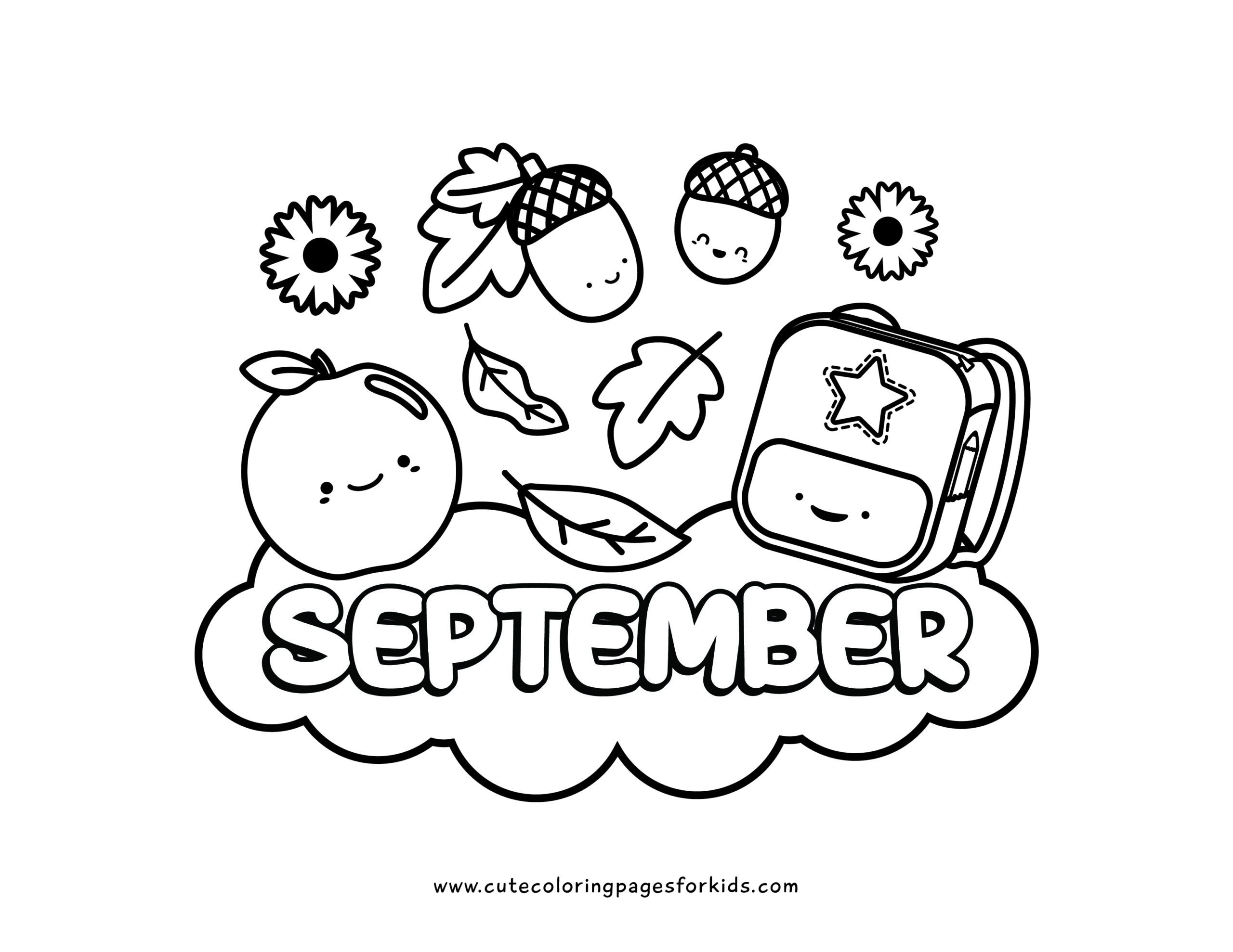 September Coloring Pages Cute Coloring Pages For Kids