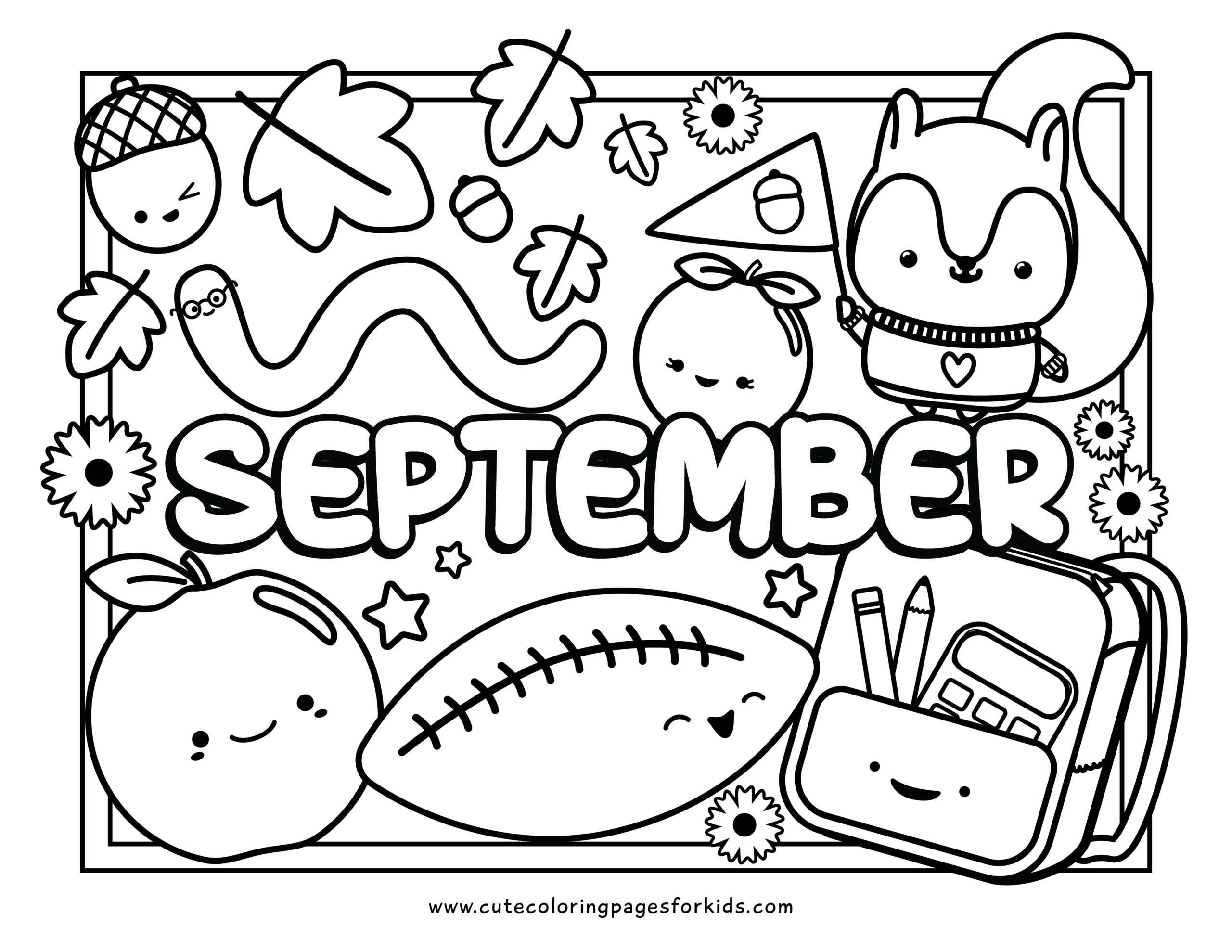 September Coloring Pages Cute Coloring Pages For Kids