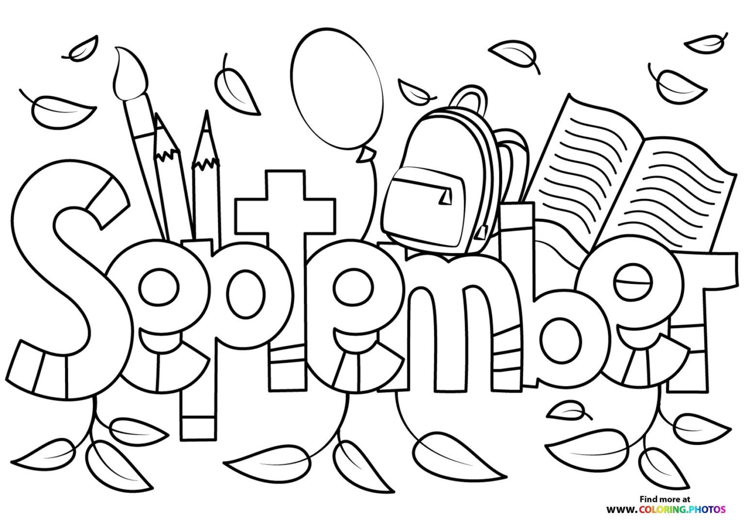 September Coloring Pages