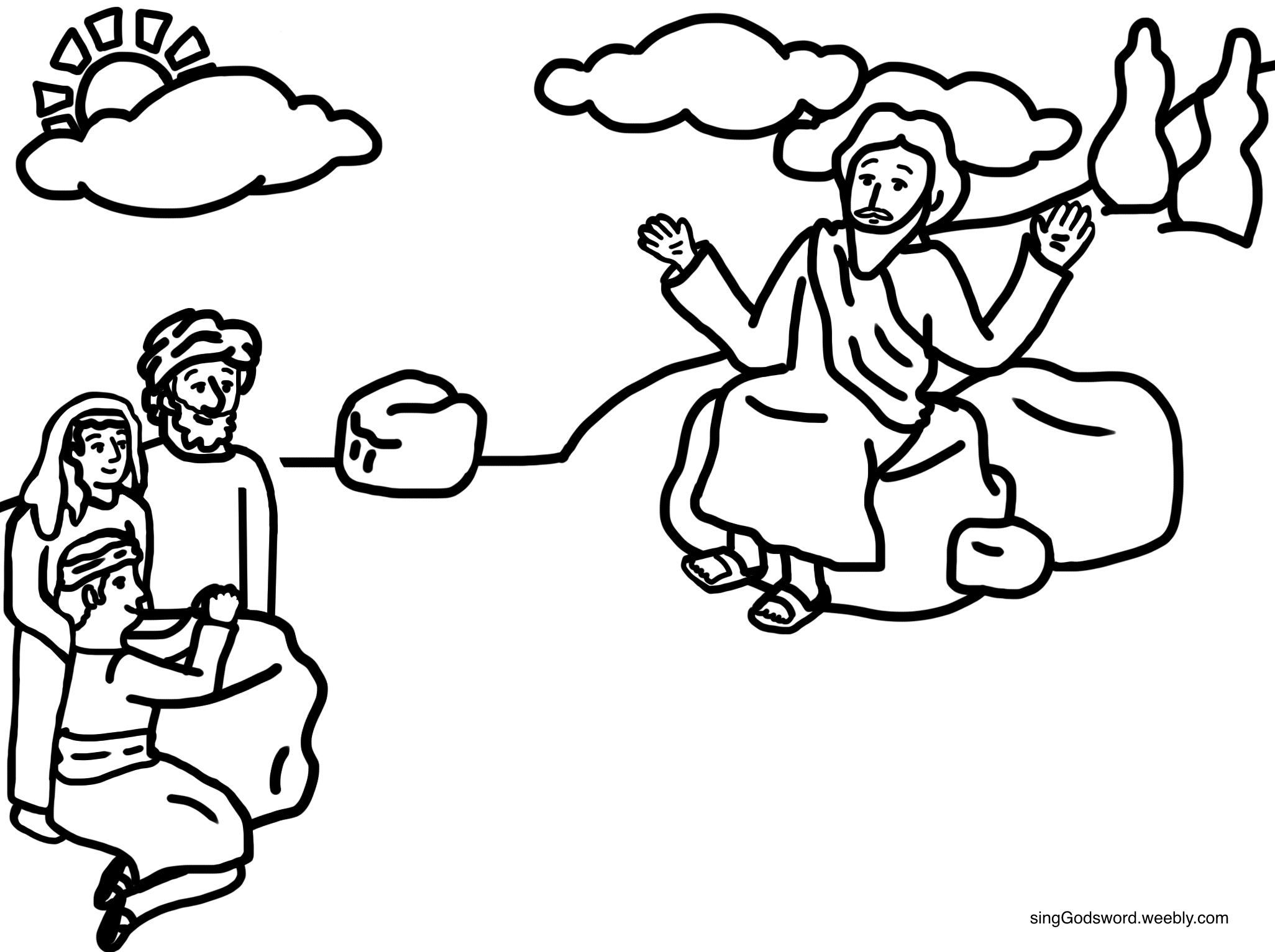 Sermon On The Mount Coloring Pages For Kids Sketch Coloring Page