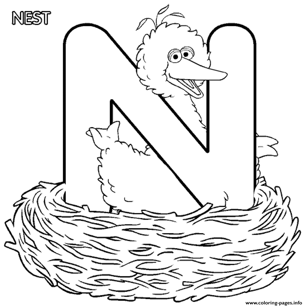 Sesame Street Free Alphabet S36ce Coloring Page Printable