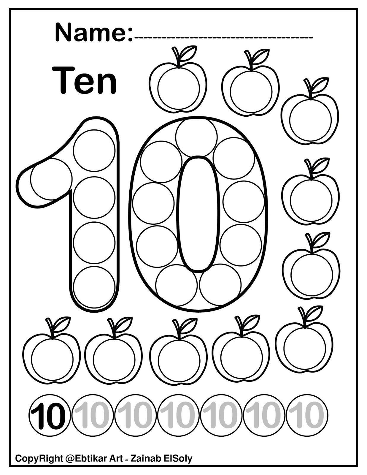 Free Printable Numberdot Color Pages