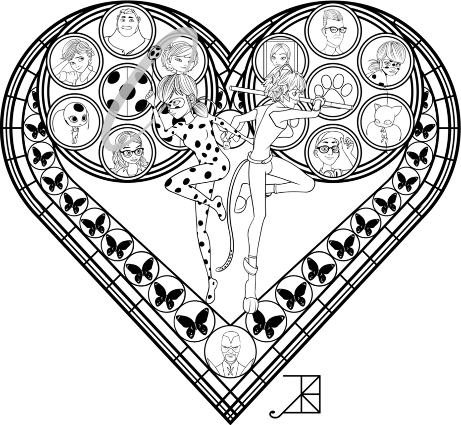 SG Miraculous Line Art By Akili Amethyst On DeviantArt Line Art Disney Stained Glass