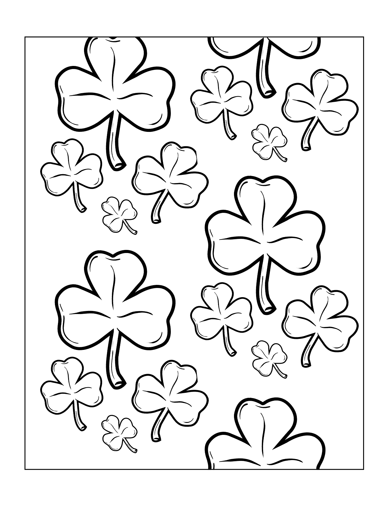 Shamrock Coloring Pages Printable Coloring Pages