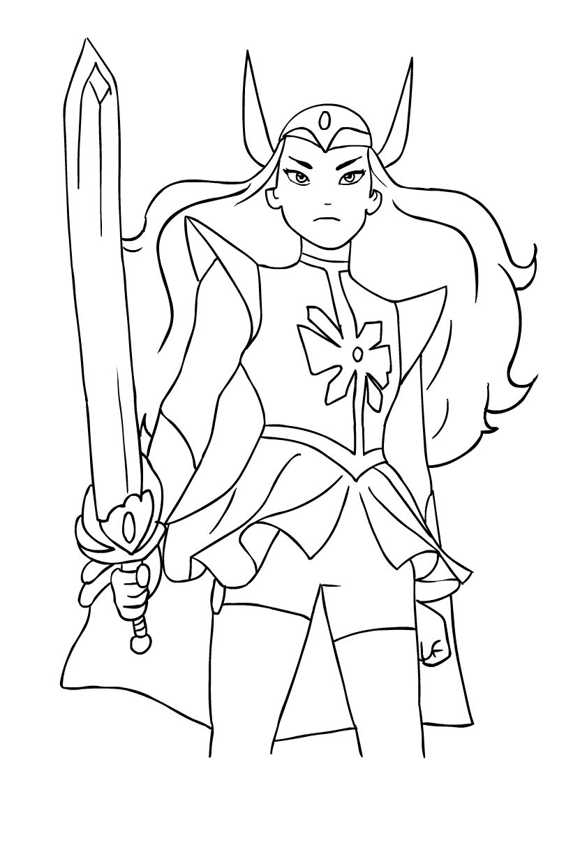 She Ra Coloring Pages Mermista Kidsworksheetfun