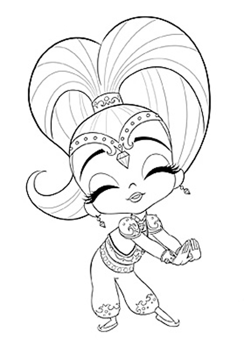 Shimmer And Shine Coloring Pages To Download And Print For Free