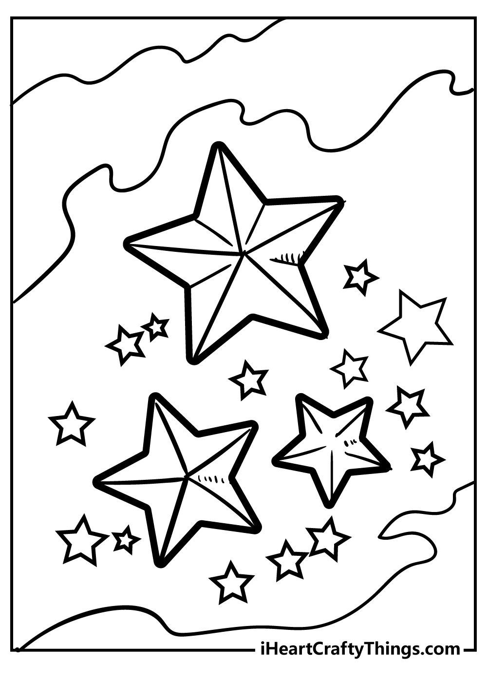 Shooting Stars Coloring Pages