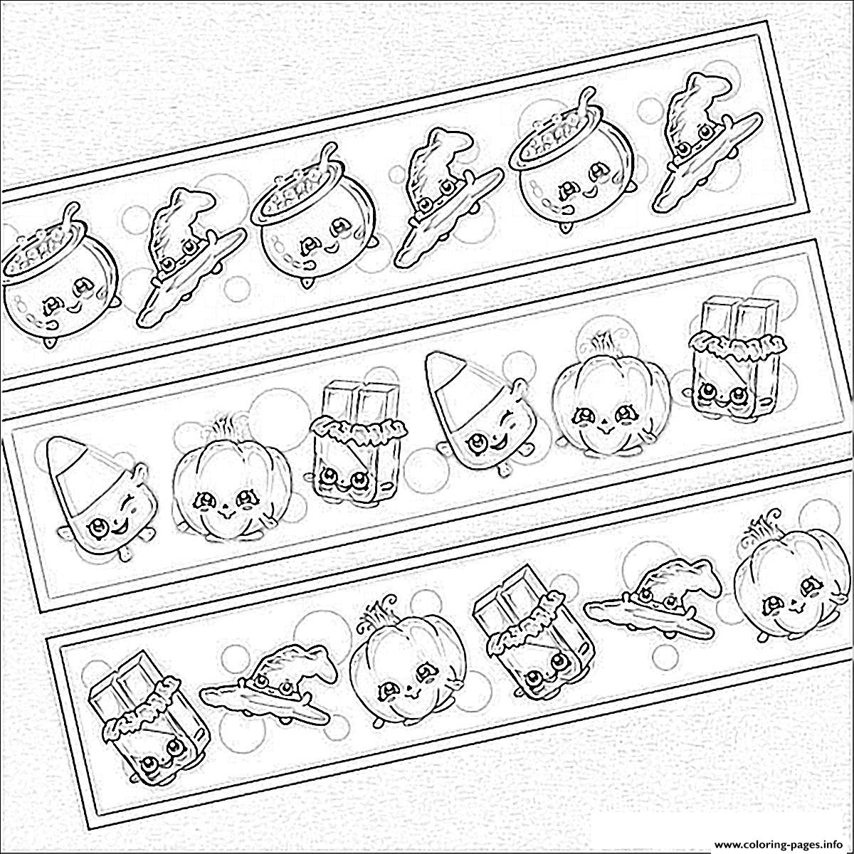 Shopkins Halloween Chocolate Pumpkins Kids Coloring Page Printable