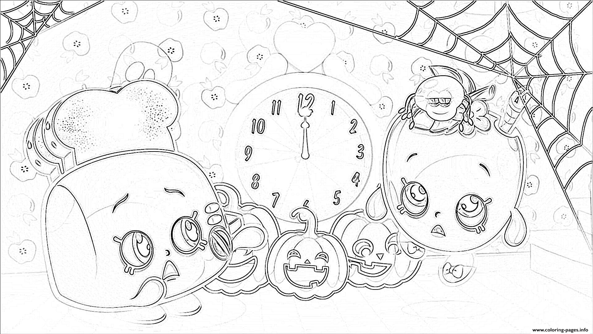 Shopkins Halloween Pumpkins Coloring Pages Printable