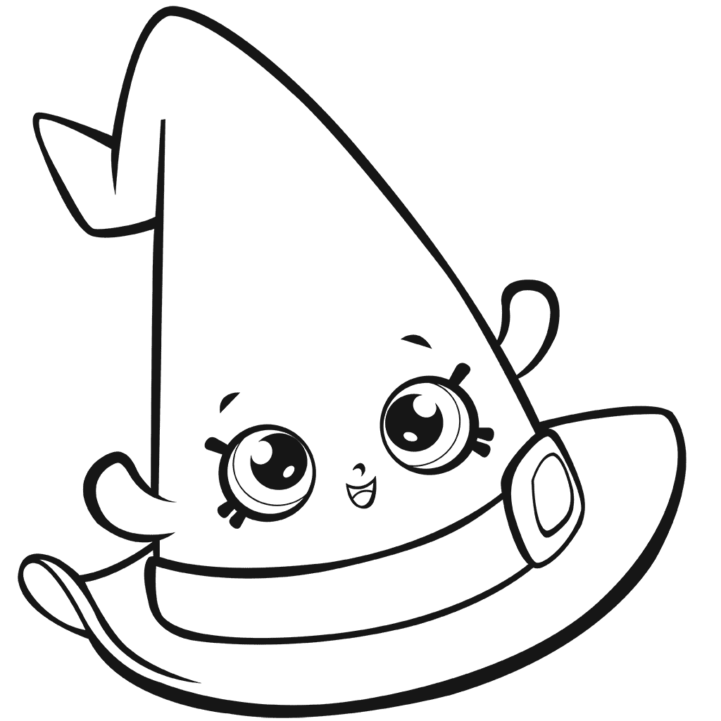 Shopkins Season 7 Halloween Party Shopkins Purple Witch Hat Coloring Page Shopkins Colouring