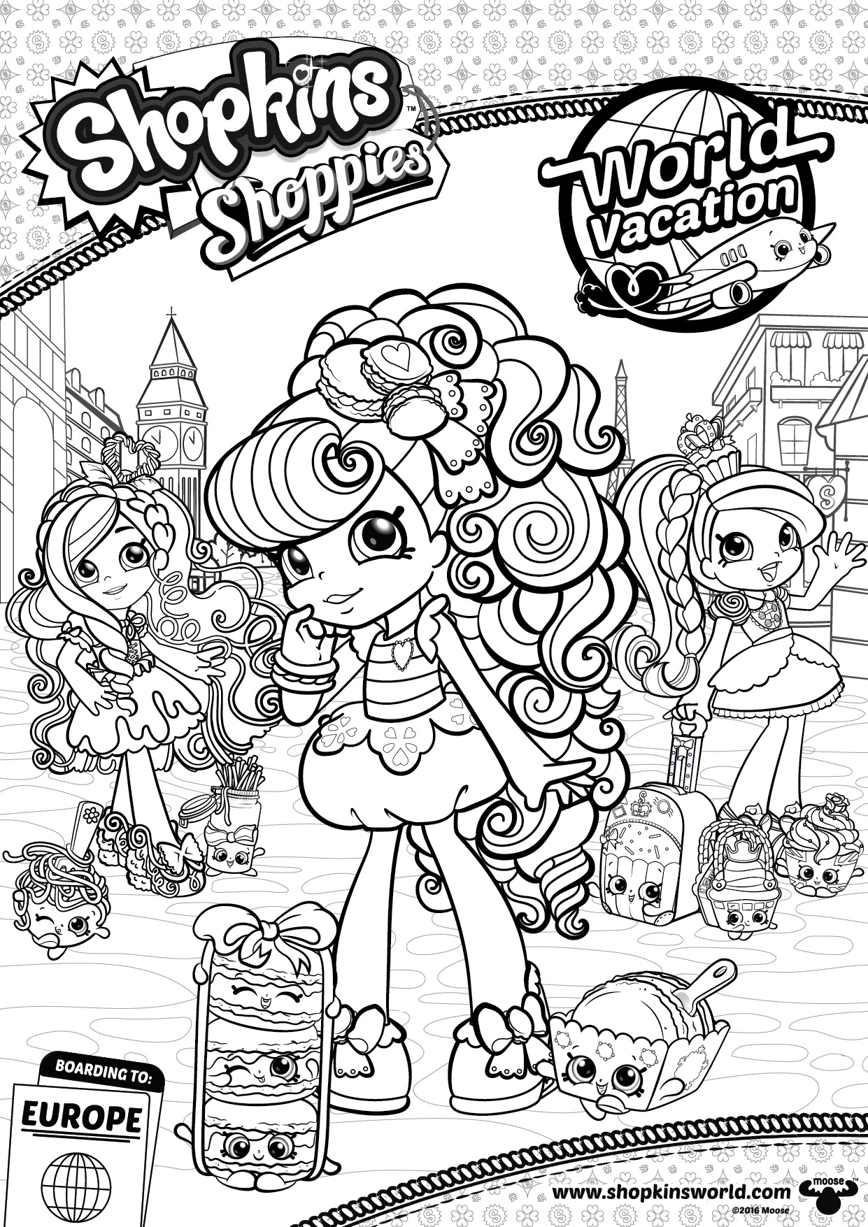 Shopkins Shoppies Coloring Pages Shoppies Group Free Printable Coloring Pages