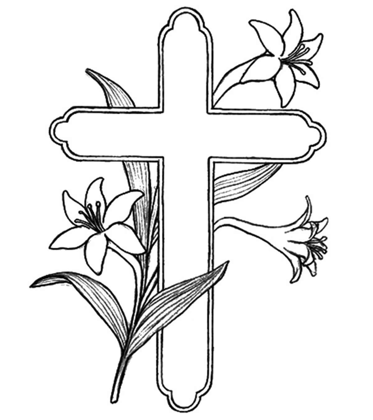 Cross Coloring Page