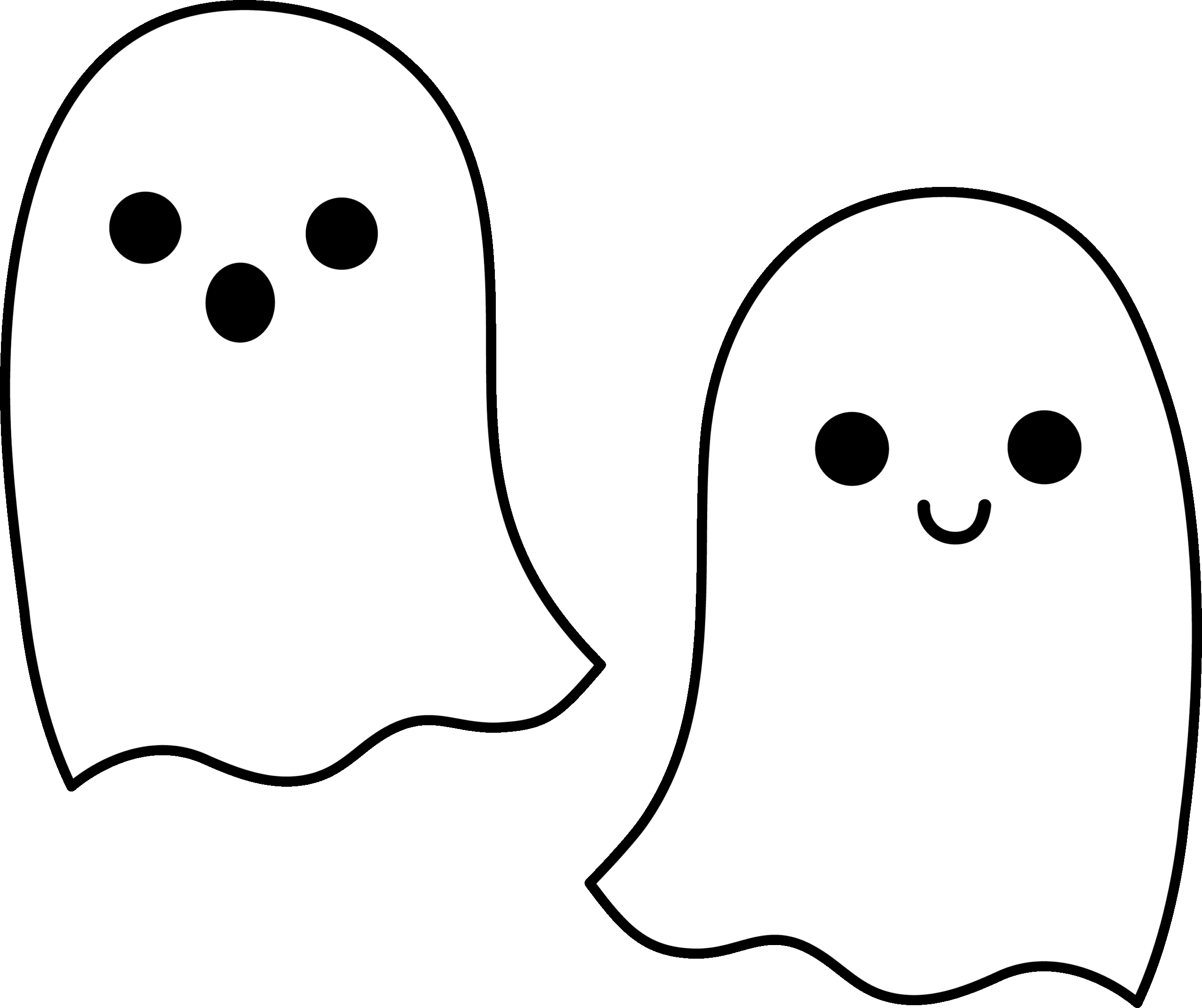 Simple Ghost Coloring Pages
