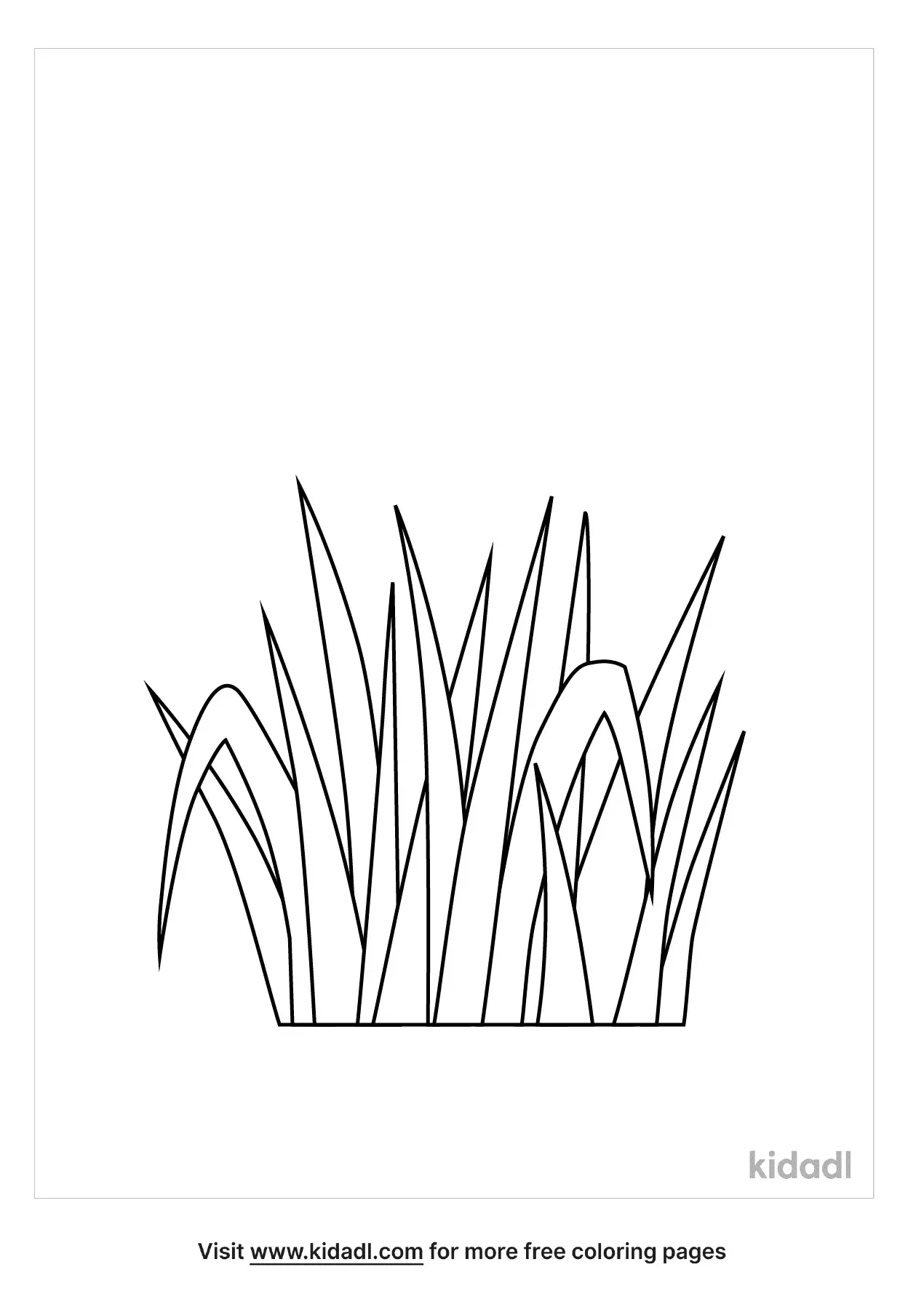 Simple Grass Coloring Pages
