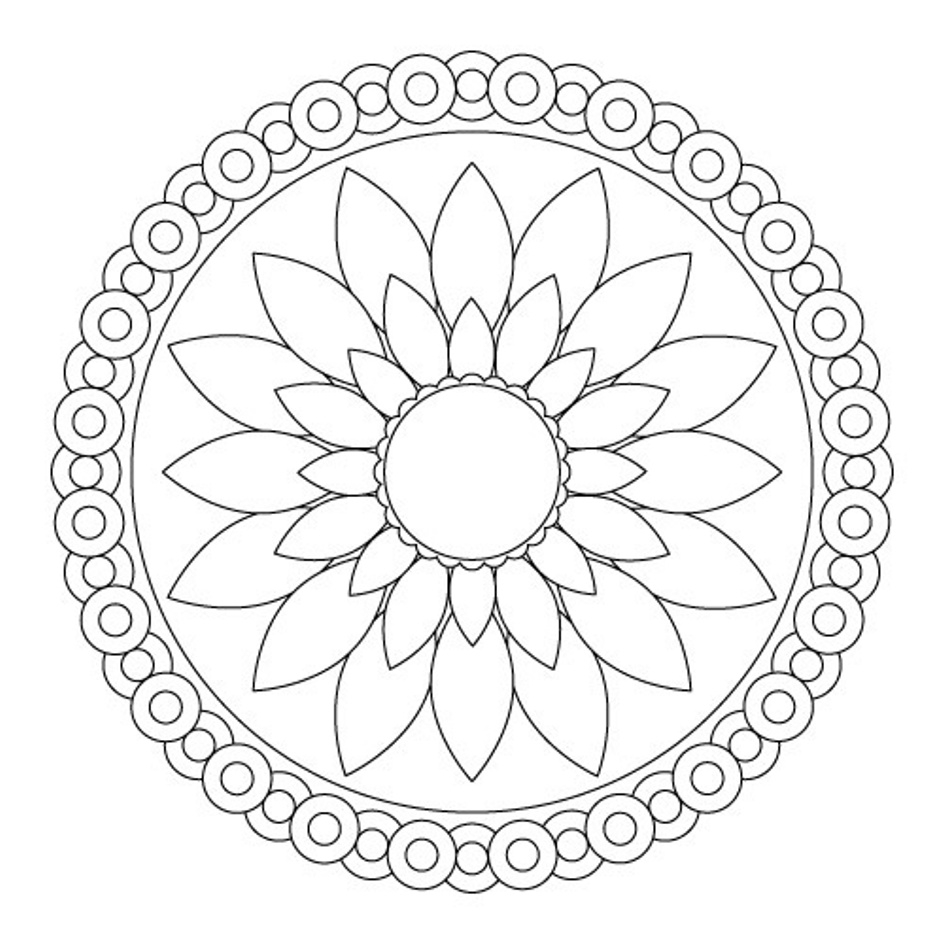 Simple Mandala Coloring Pages Download And Print For Free