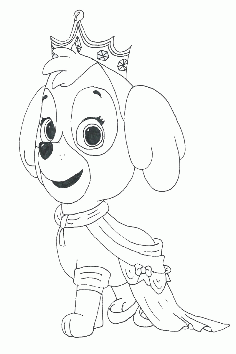 Skye Free Colouring Pages