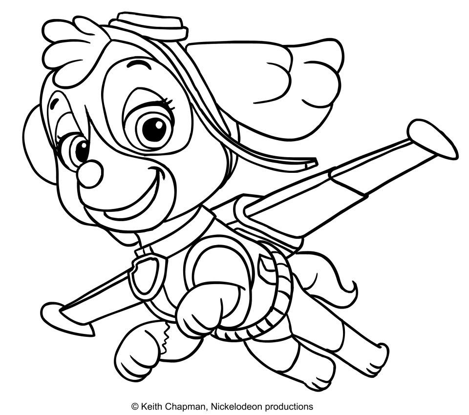Skye Paw Patrol Coloring Page