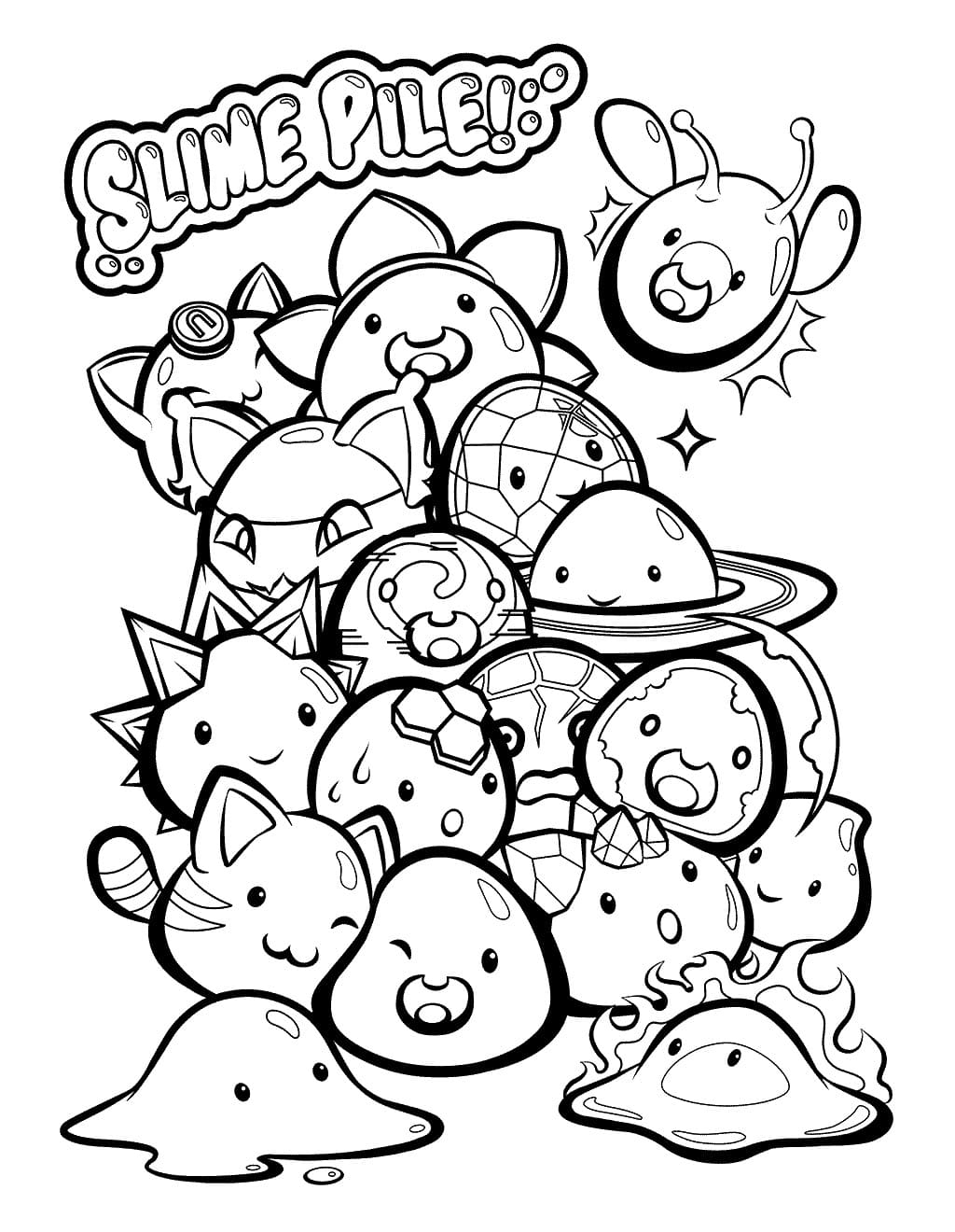 Slime Coloring Pages Print For Kids WONDER DAY Coloring Pages For Children And Adults