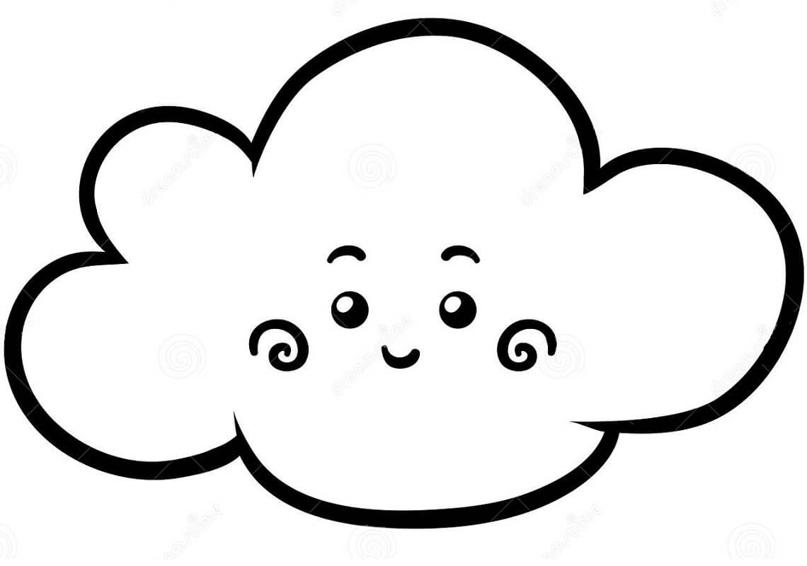 Smiling Cloud Coloring Page Free Printable Coloring Pages For Kids