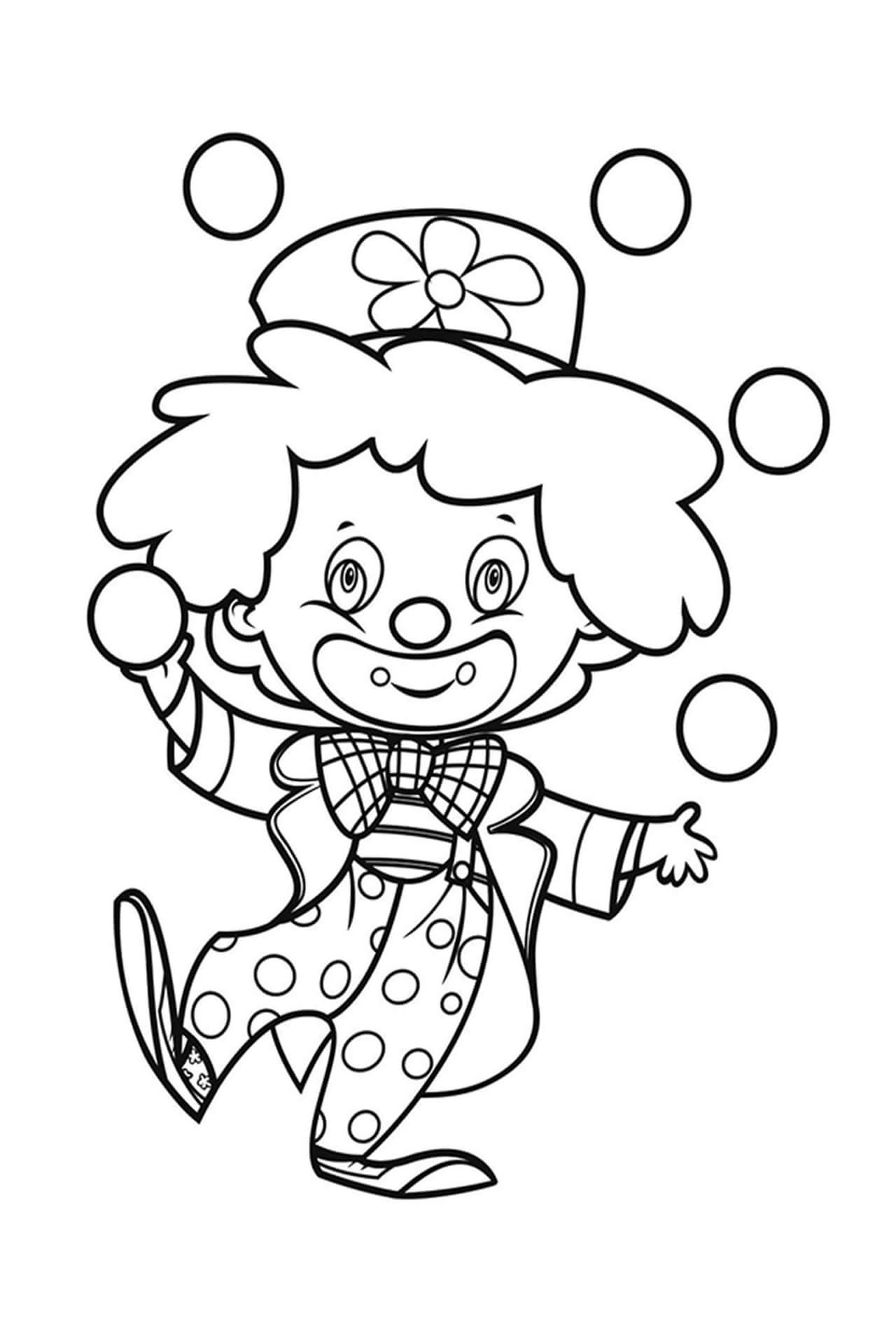 Smiling Clown Coloring Page Download Print Or Color Online For Free