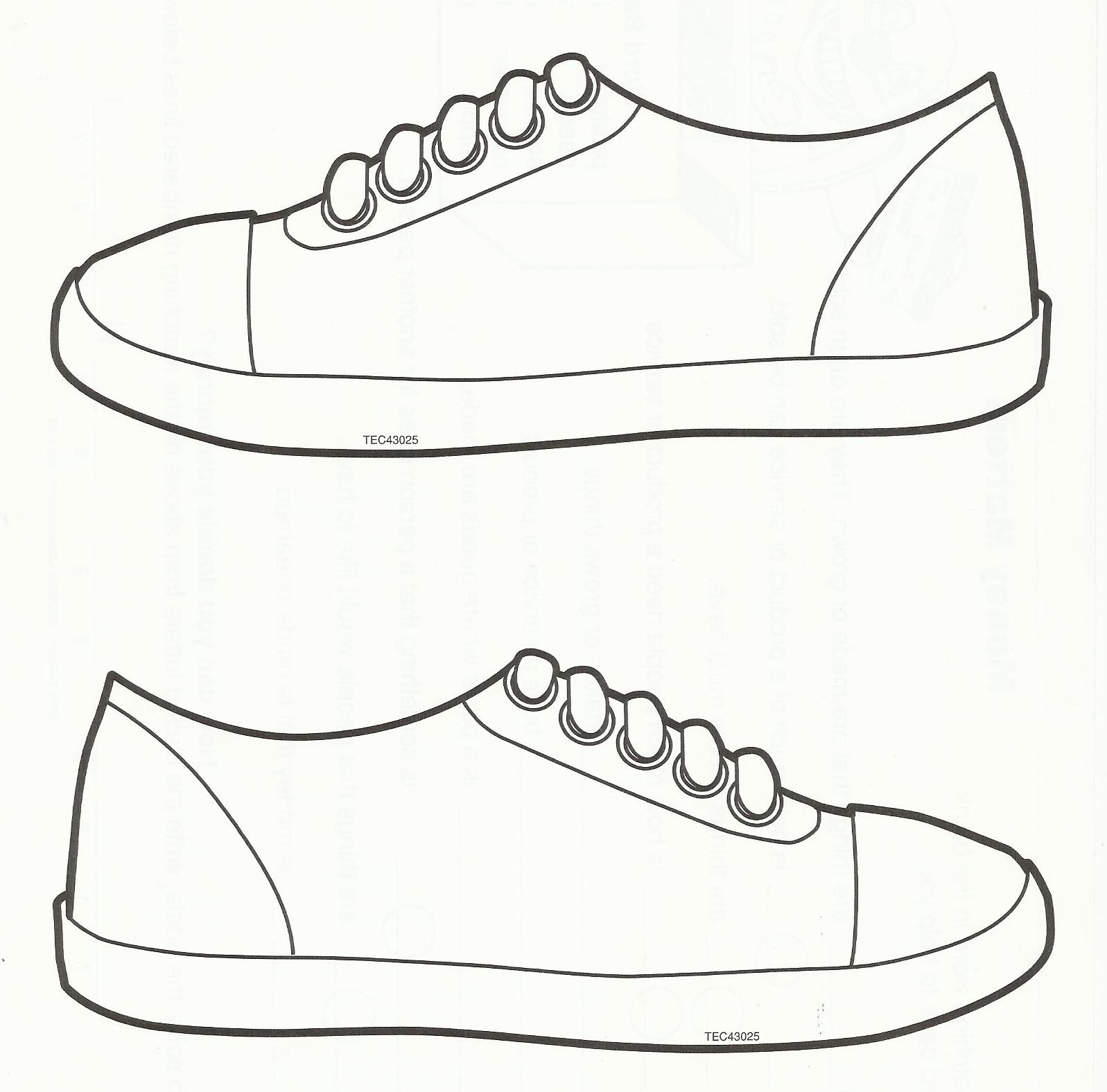 Sneakers Shoes Coloring Coloring ClipArt Best