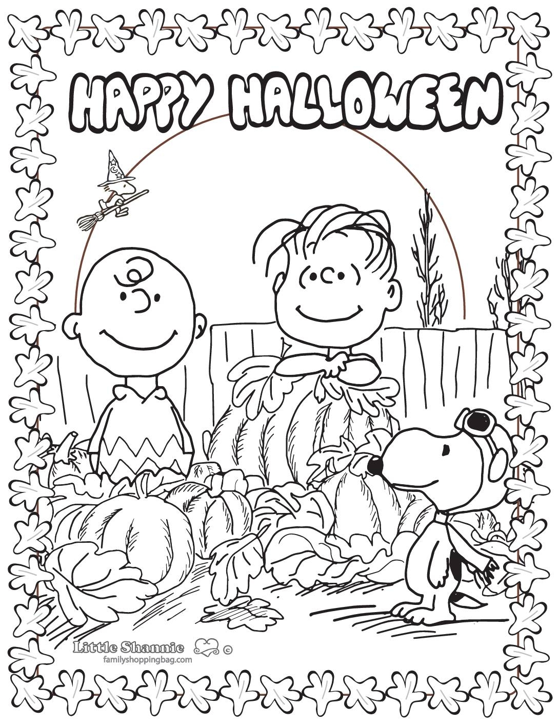 Snoopy Halloween Coloring Page