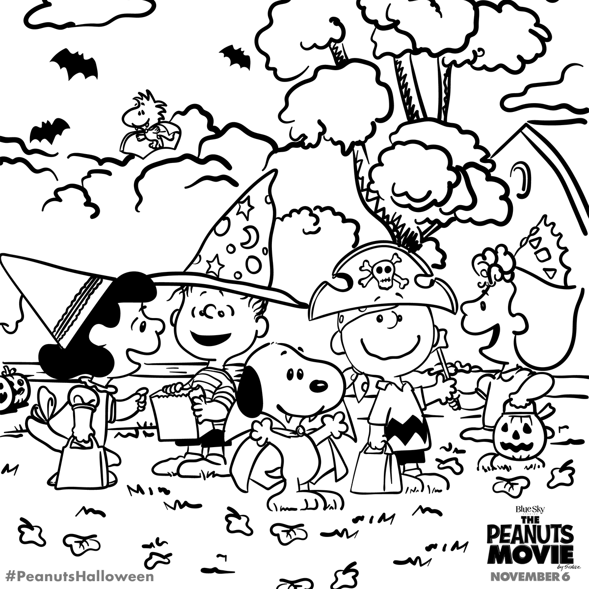 Snoopy Halloween Coloring Page