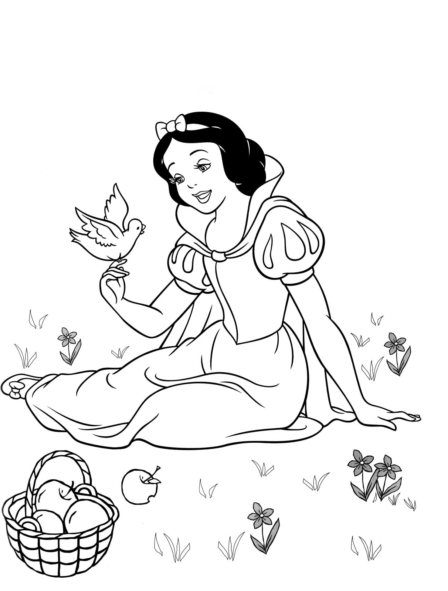 Snow White Coloring Pages To Download And Print For Free