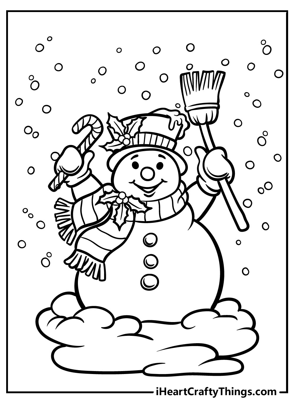 Snowman Free Coloring Pages