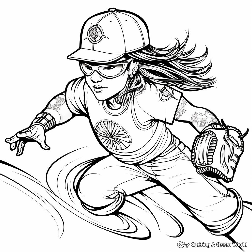 Softball Coloring Pages Free Printable