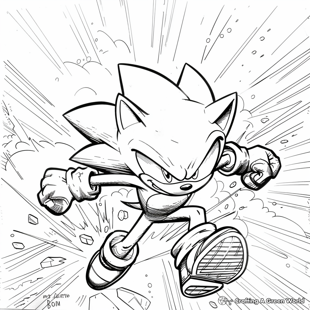 Sonic Boom Sonic Coloring Pages Free Printable