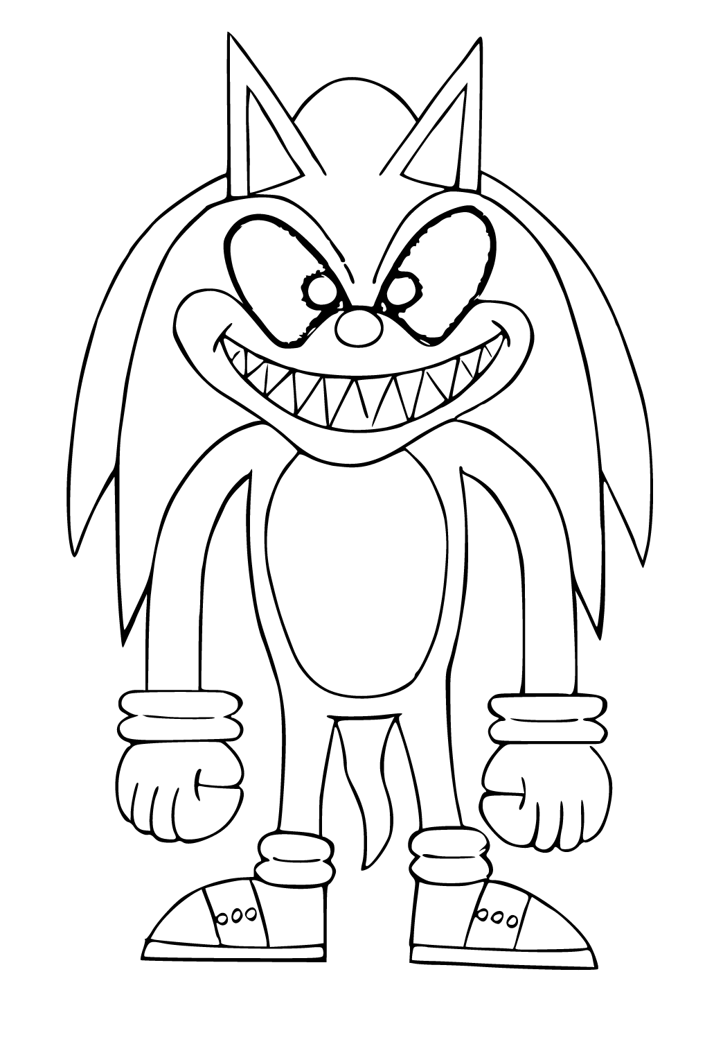 Sonic Exe Coloring Pages
