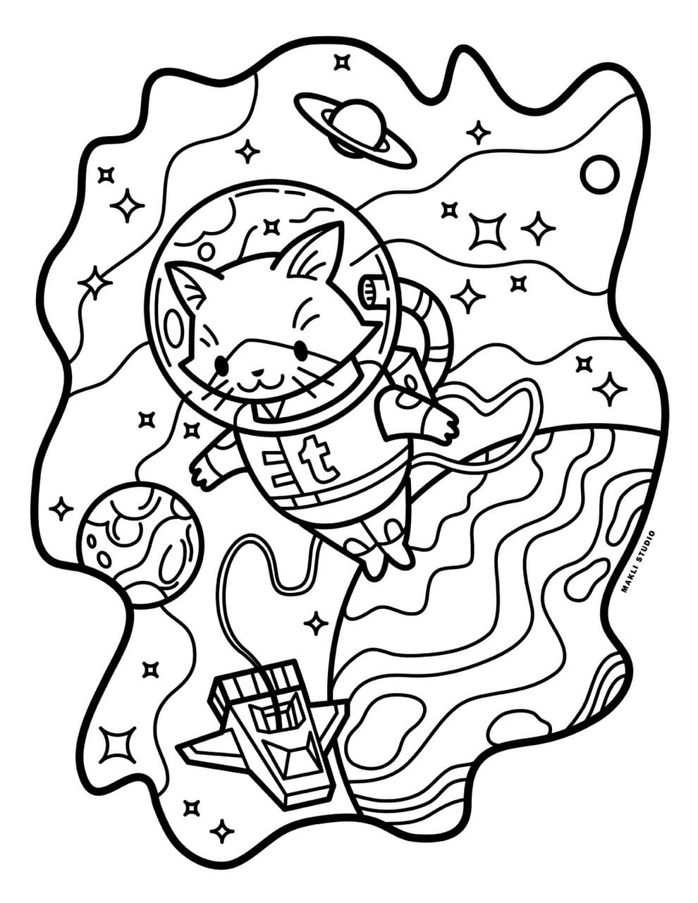 Space Coloring Pages