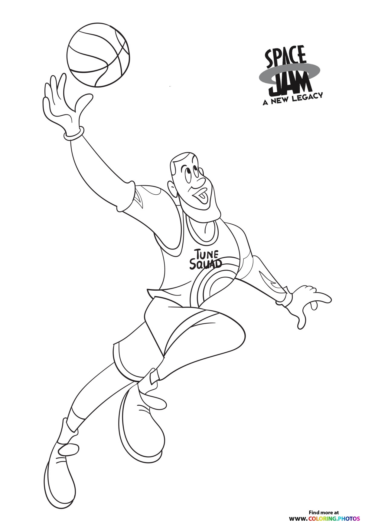 Space Jam 2 A New Legacy Coloring Pages For Kids Free Coloring Page