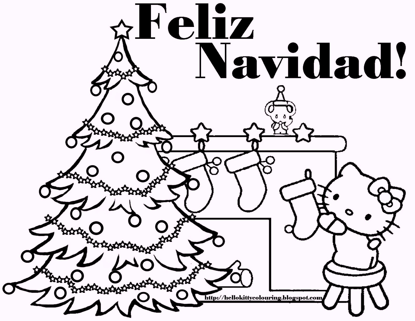 Spanish Christmas Feliz Navidad Coloring Pages