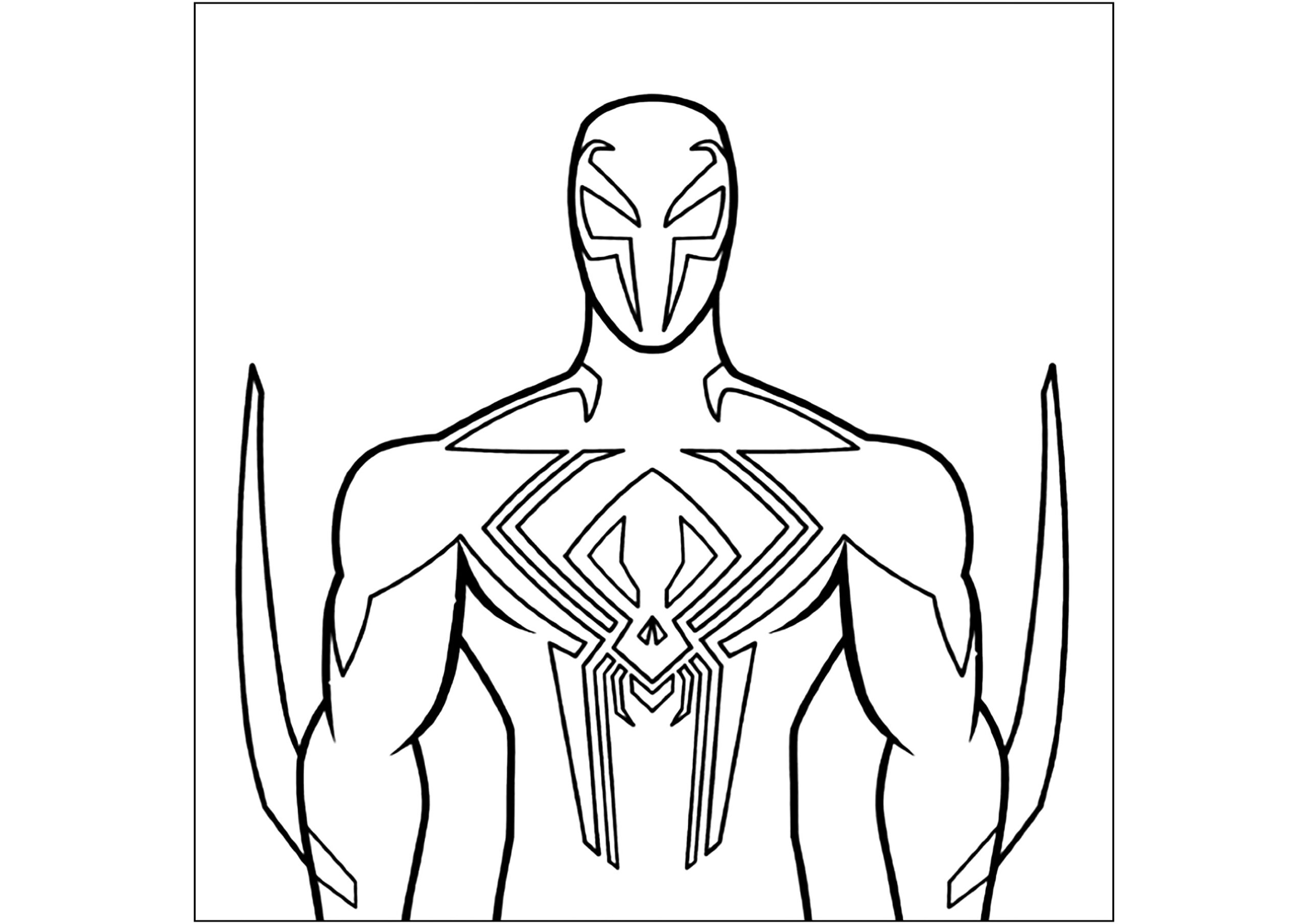 Spider Man 2099 Spider Man Into The Spider Verse Coloring Pages For Kids