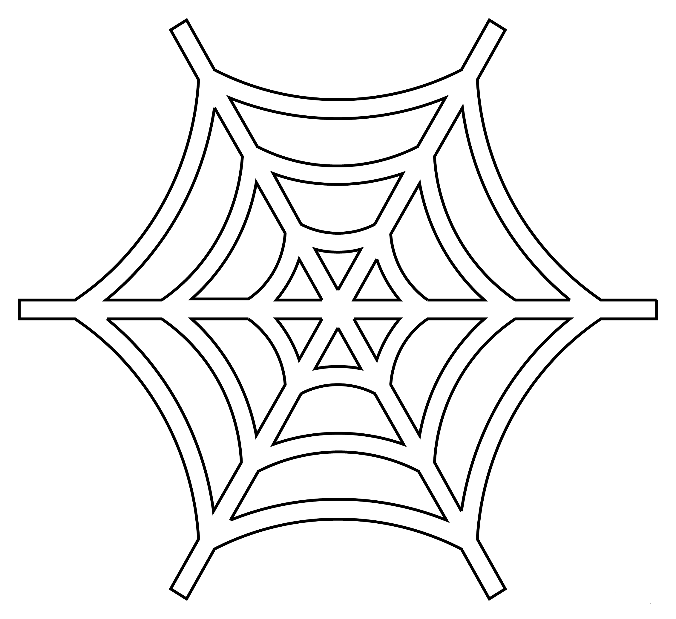 Spider Web Coloring Page