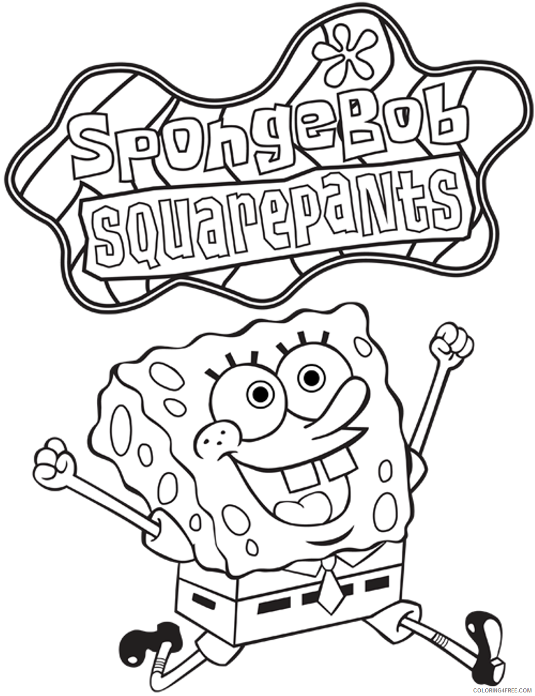 Spongebob Squarepants Coloring Pages To Print Coloring4free Coloring4Free